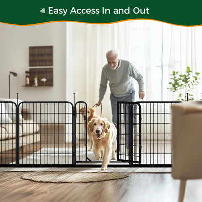 Yaheetech Welpenlaufstall 8-teilig 80cm – Faltbarer Hundeauslauf
