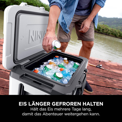Ninja FrostVault Kühlbox mit Rollen, 42 l, Wolkenweiss, FB245EUWH