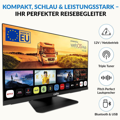 Cello C2224WS 22 Zoll 12V Traveller Smart TV rahmenlos