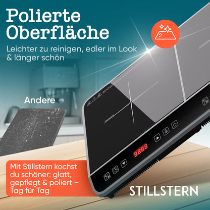 Stillstern ChefKoch Xtreme Duo Doppel-Induktionskochfeld 3600 W