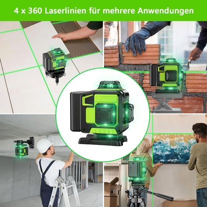 Tdyon Kreuzlinienlaser grün 16 Linien 4x360° selbstnivellierend