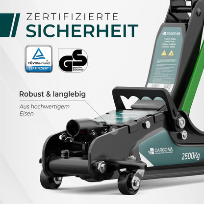 Profi Rangierwagenheber 2.5T flach - Hydraulisch inkl. Koffer