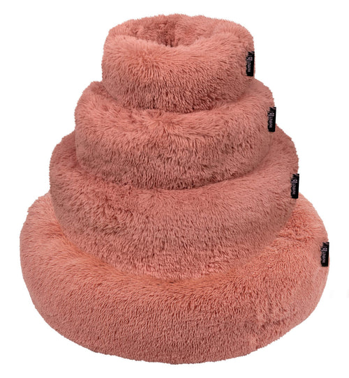 District 70 Fuzz Kuschelbett – Pink XL für Hunde & Katzen. Pinkes XL-Kuschelbett. Dient Hunden & Katzen als weicher Ruheplatz.