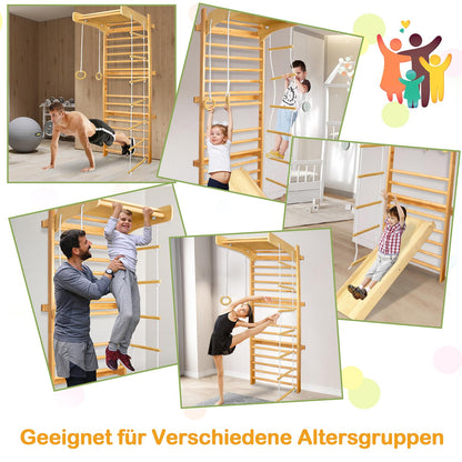LARS360 Multifunktions Sprossenwand Holz Indoor - Kinder