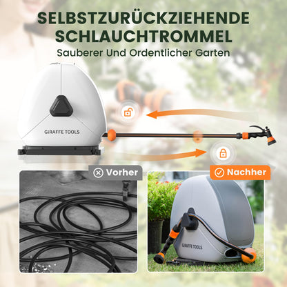 Giraffe Tools Schlauchtrommel NW30 ausziehbar, 30 m, Bodenmontage
