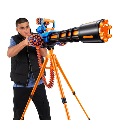 Zuru XSHOT Insanity Motorisierter Gatling Blaster mit Stativständer inklusive 72 Darts