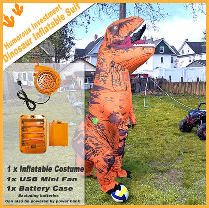 TO.BE.NO.1 Aufblasbares T-Rex Dinosaurier-Kostüm Erwachsene Braun