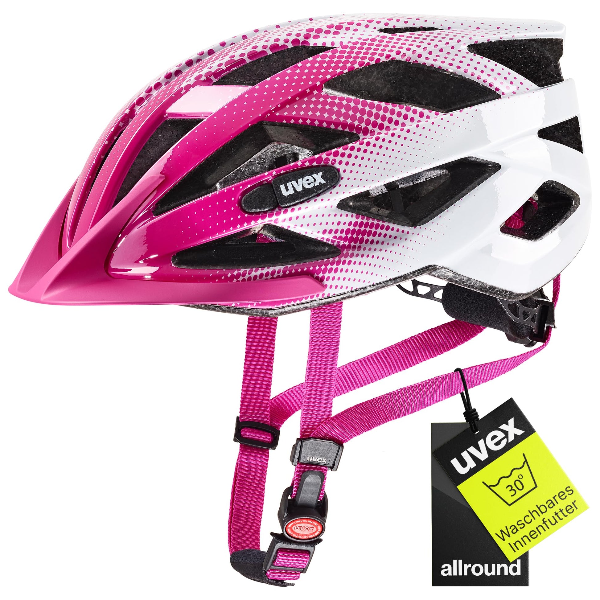 Uvex air wing Fahrradhelm pink-weiss 52-57 cm für Damen und Herren