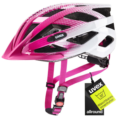 Uvex air wing Fahrradhelm pink-weiss 52-57 cm für Damen und Herren
