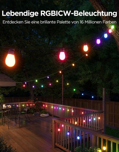 Govee Smart RGBICW LED Aussen-Lichterkette - 15 Meter