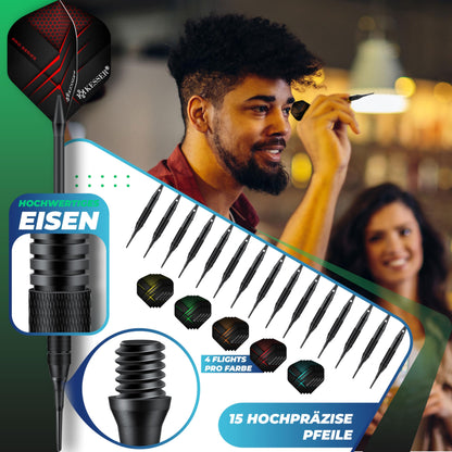 KESSER Elektronische Dartscheibe Profi Set - 1-8 Spieler