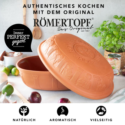 Römertopf MAXI Klassiker Gänsebräter Naturton - 7 Liter
