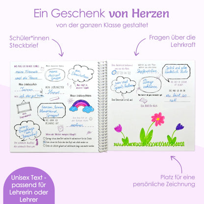 Feenstaub Erinnerungsbuch für Lehrer, Abschiedsbuch Grundschule