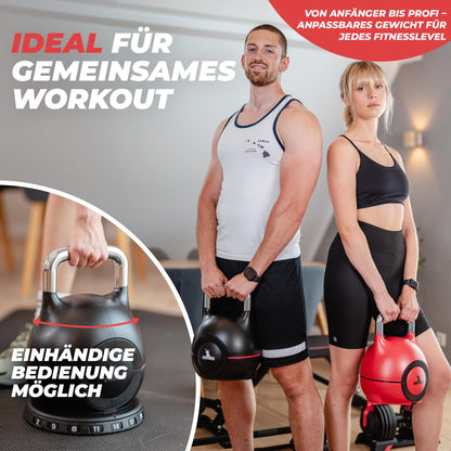 SPORTSCHMIEDE Verstellbare Kettlebell Hantelset Home Gym
