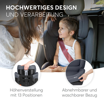 KikkaBoo i-AID Kindersitz i-Size Gr. 2-3 ohne ISOFIX - Schwarz