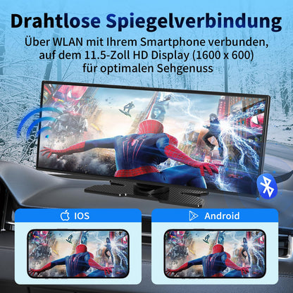 11.5 Zoll Kabelloses Carplay Android Auto 4K Touch Display