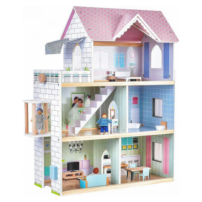 Giant bean Holz Puppenhaus – 80 cm hoch, mit Aufzug und Licht