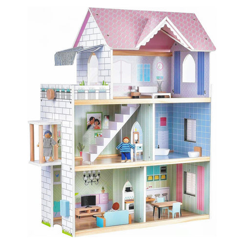 Giant bean Holz Puppenhaus – 80 cm hoch, mit Aufzug und Licht