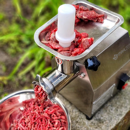 Mahlzeit Profi Edelstahl Fleischwolf elektrisch 250W 75kg/h
