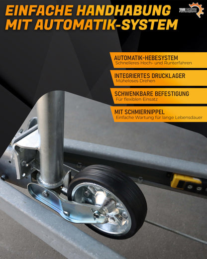 The Drive Anhänger Stützrad – Vollautomatik 500KG Ø 60mm