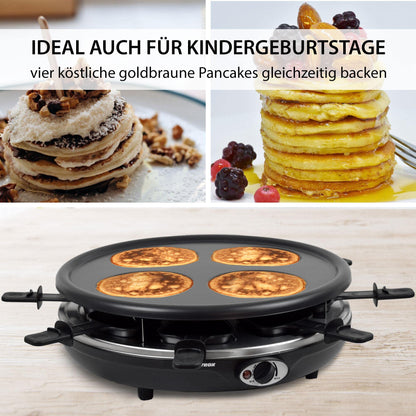 Syntrox Germany RAC-1350W-Waadt Raclette-Fondue-Heissstein für 8 P.