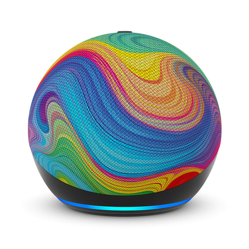 Amazon Echo Dot Kids Smart Speaker mit Alexa, Regenbogenwirbel – WLAN- und Bluetooth-Lautsprecher für Kinder