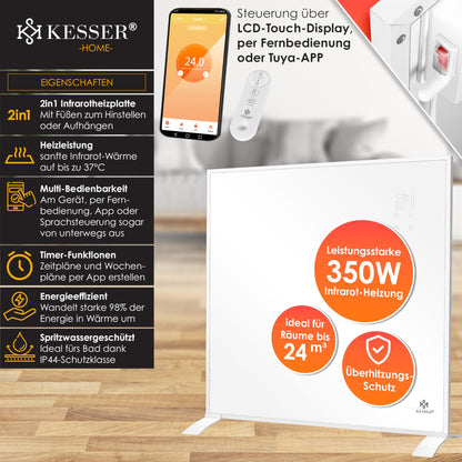KESSER Infrarotheizung Heizpaneel - 350W Stand/Wand