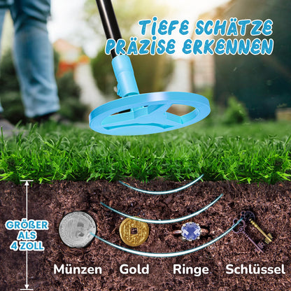 Smofrees Metalldetektor für Kinder MD-3007, verstellbar 60-86 cm, blau
