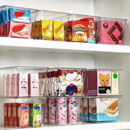 Vtopmart Aufbewahrungsboxen mit Deckel, 6 Stück, transparent, Grösse L