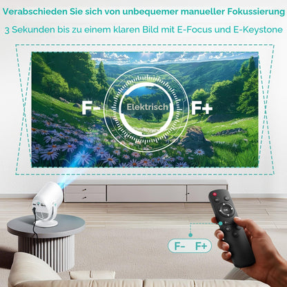Nasin VF211WF Mini Beamer 1080P Full HD mit WiFi 6 und Bluetooth