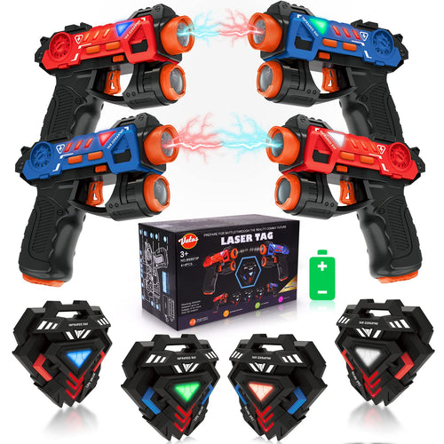VATOS Laser Tag Guns Infrarot Set – 4er Pack Mini Abzeichen
