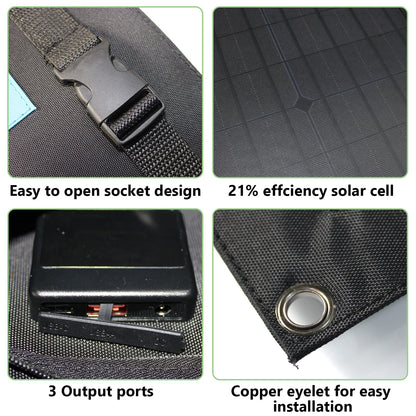 SolarMax 60W Faltbares Solarladegerät – Camping & Outdoor