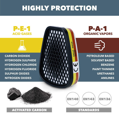 RH 7011 Vollmaske Atemschutz – Organische Dämpfe