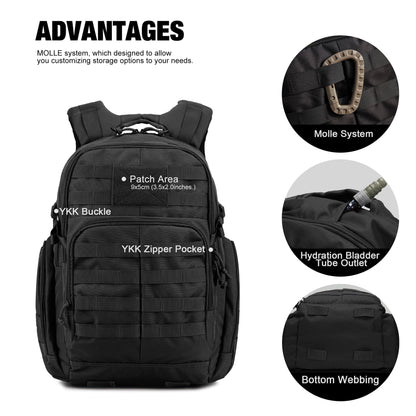 Mardingtop Taktischer Militär Rucksack Wanderrucksack - 40L