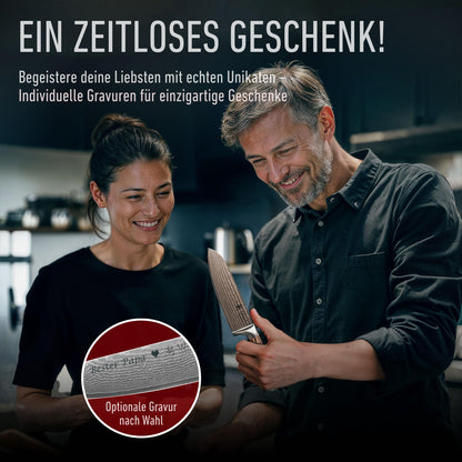 Wakoli EDIB 3er Damastmesser Set | Küchenmesser