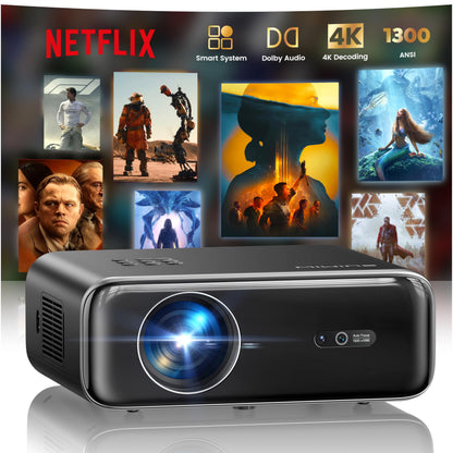 WiMiUS P62 Pro Smart Beamer Full HD 1080P, Autofokus, WiFi 6