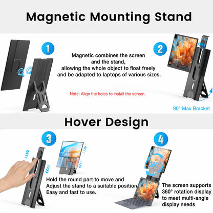 Kwumsy Laptop Erweiterungsmonitor 16 Zoll – 1200P