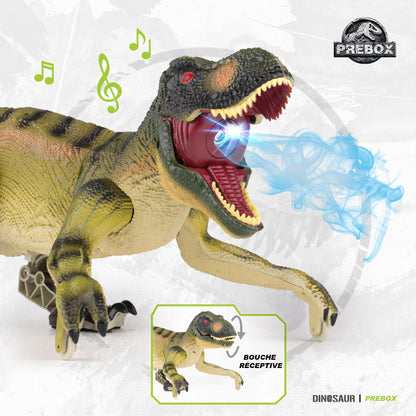 PREBOX Ferngesteuerter Dinosaurier RC Dino Roboter mit Sprühfunktion