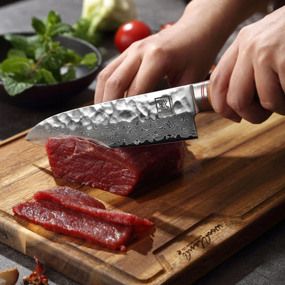 zayiko Minami Premium Damast Santokumesser 17.5 cm