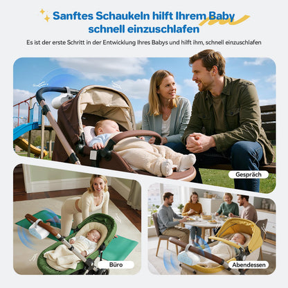 Robofun Kinderwagenschaukler Einschlafhilfe Baby mit USB-C & Timer
