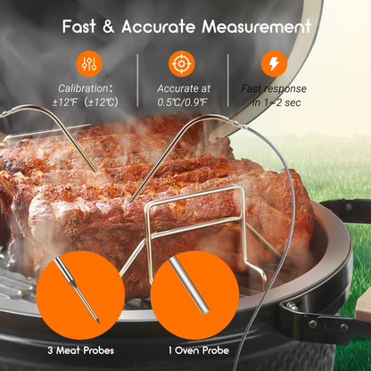 Inkbird Grillgebläse Bluetooth WiFi 4 Sonden für Smoker