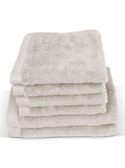 herzbach home Premium Handtücher-Set Baumwolle - Sandgrau