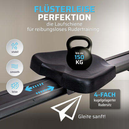 SportPlus Rudergerät Klappbar – extra leiser Magnetwiderstand
