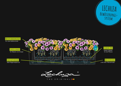 Lechuza BALCONERA Cottage 80 Balkonkasten – sandbraun 4er-Pack