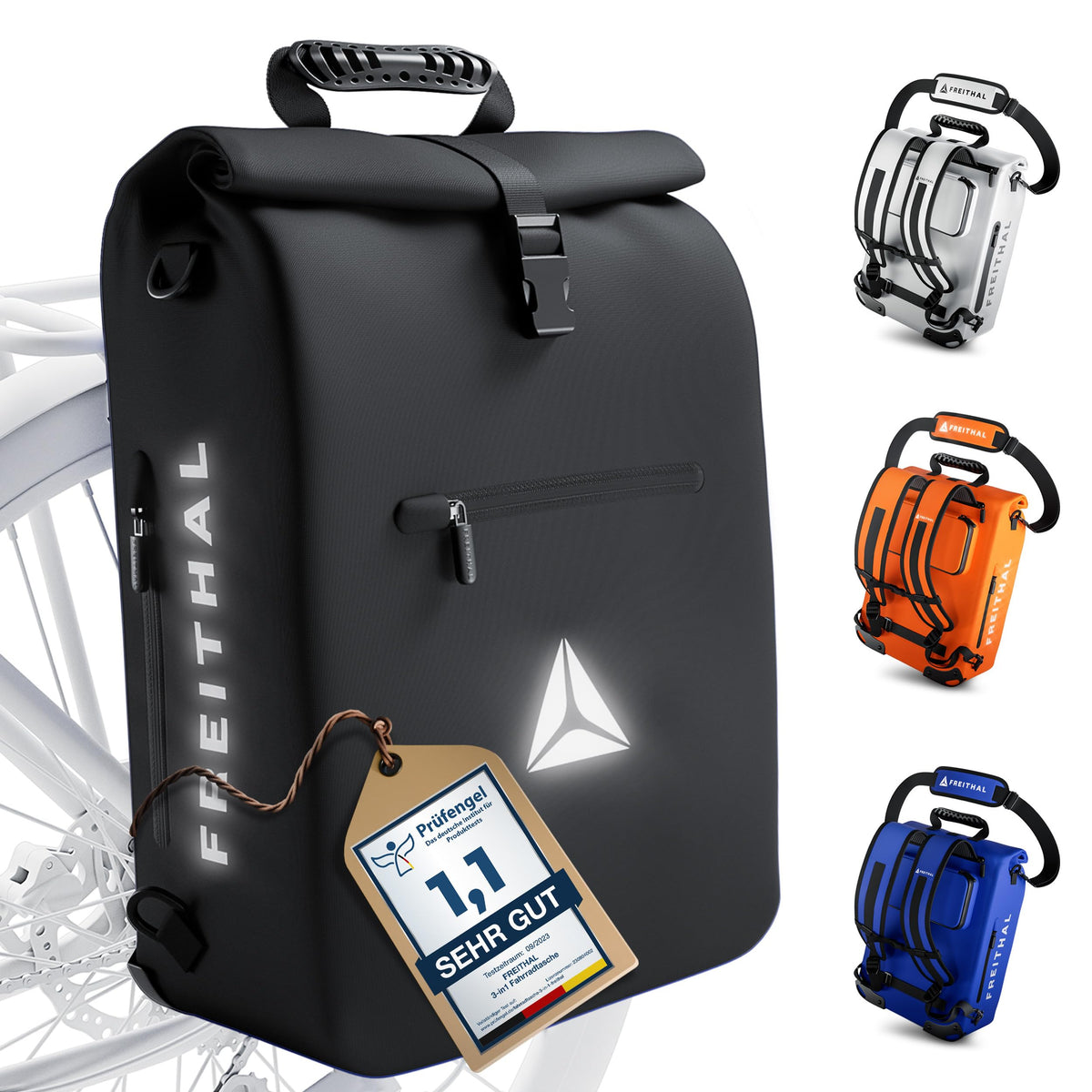 freithal fahrradtasche 3in1 Rucksack 25L wasserdicht – Wählen Sie hier Ihr Muster ⇩:Irina Ausziehbares Regal für die European-made