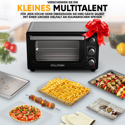 Stillstern CYCLONE PRO+ Minibackofen 25L Umluft Airfryer