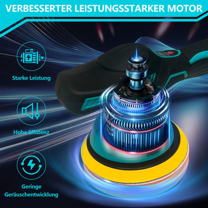 bycpower Orbital Poliermaschine Auto Set 6 Zoll – Makita 18V Ohne Akku