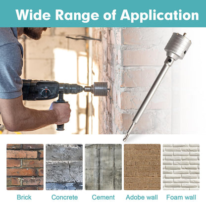 YOSIGHT SDS Plus Max Bohrkronen Set - 9-tlg. Beton Mauerwerk