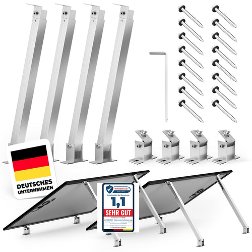 Matadores Aufständerung für 2 Solarmodule aus Aluminium, 15–60° – Halterung für Balkonkraftwerk