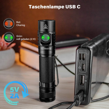 Sofirn SC31 Pro LED Taschenlampe, 2000 Lumen, USB-C wiederaufladbar